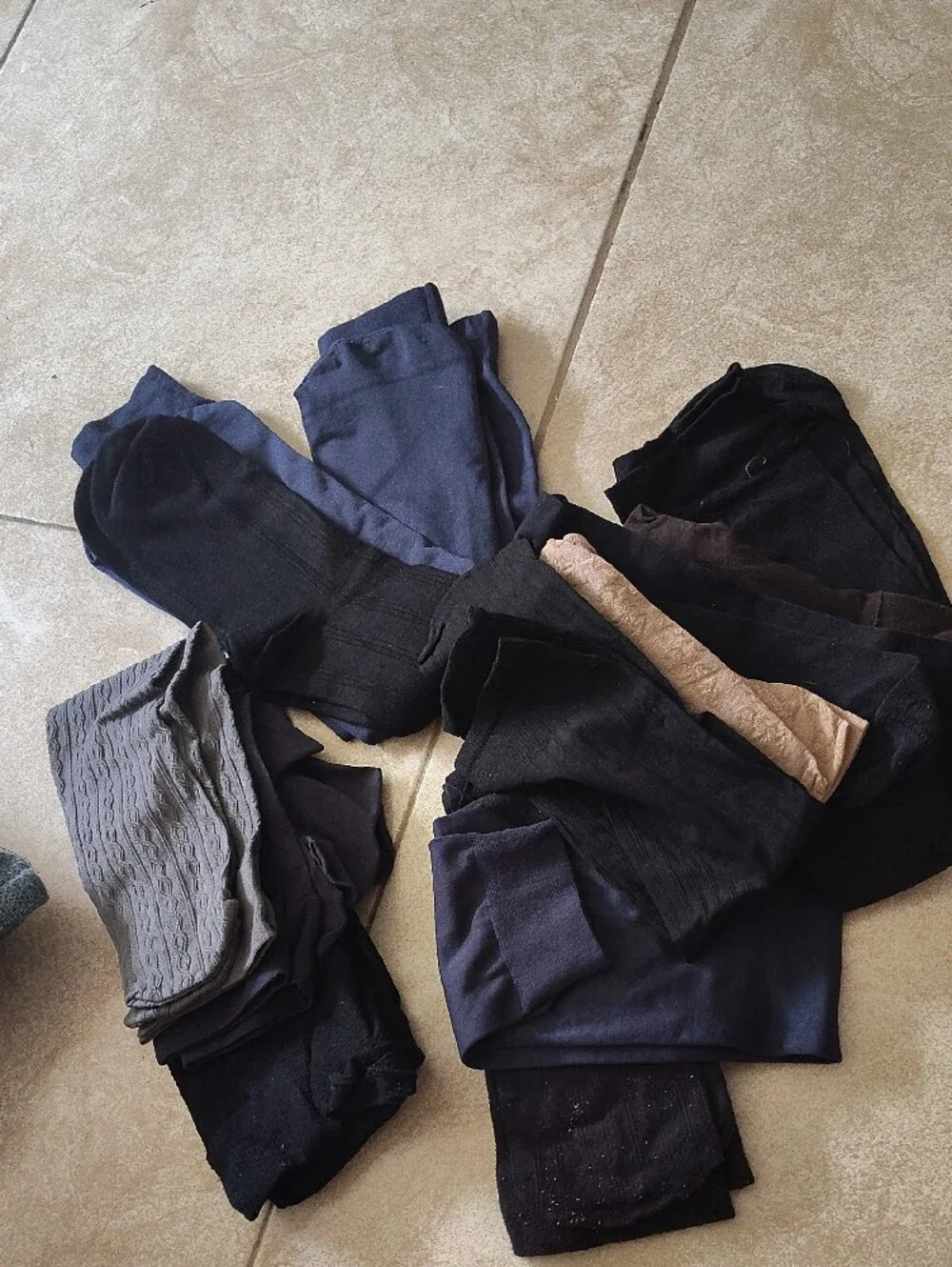 Women's Mixed Sock Pack - Black, Navy, Gray, Brown 15 Size 5-10 Never Worn